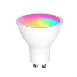 skrskr 4W Wi-Fi Smart Bulb RGB + CCT 16 Millionen Farben GU10 Smart Music Lamp APP-Steuerung Freisprech-Sprachsteuerung Geplantes mehrfarbiges LED-Licht Intelligente drahtlose Glühbirne AC 220-240V