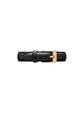 Daniel Wellington Petite Sheffield, Schwarz/Roségold Uhrenarmband, 12mm, Leder, für D