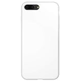 ZhinkArts Silikon Handyhülle kompatibel mit Apple iPhone 7 Plus / 8 Plus - 5,5' Display - Silikonhülle Schutzhülle Case mit Mikrofaser Innenfutter - Hülle in Weiß