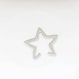 BigBigHundred Schöne Wilde erschwingliche Coole einfache Hohle Sternohrringe fünfzackiger Stern-Ohrclip - Silber #4202