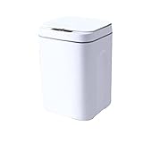 Runfun Trash Can Smart Sensor Abfalleimer Elektro Touchless Bin Automatische Mute mit Schutz für Küche Schlafzimmer Badezimmer 12L White Garden D