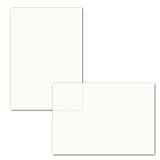 50x ungefalztes einfaches Einlege-Papier für DIN A6 Karten - transparent-weiß - 103 x 146 mm - ideal zum Bedrucken mit Tinte und Laser - hochwertig mattes Papier von GUSTAV NEUSER®