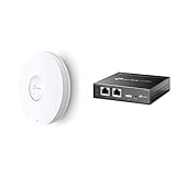 TP-Link EAP620 HD AX1800 Gigabit Dualband WiFi 6 WLAN Accesspoint (Dualband 3550Mbit/s, 4× vergrößerte Kapazität, Omada SDN) weiß & OC200 Omada Hybrid PoE Cloud Controller für EAP S
