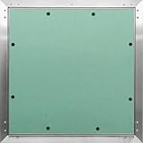 Revisionsklappe für Trockenbau Aluminium-Rahmen 12,5 mm GK-Einlage Gipskarton imprägniert für Feuchtraum Revisionstür Alu (500 x 500)