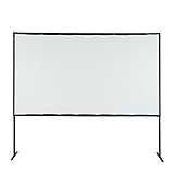 celexon Basic line Faltrahmenleinwand 16:9, 80' - Rahmen-Leinwand (Größe wählbar), Heimkino- und Outdoor-Leinwand, Full-HD mit 3cm Maskierung - 177x99cm, Gain 0,9