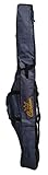 Carson Jeans Angelrutenhalter mit Tasche von 135 oder 160 cm, für 8 bis 10 Bolognesi-Ruten, fester Boden mit 2 Fächern aus strapazierfähigem Material, Farbe J