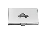 100E 4-Türer Limousine 3D ref82 Zinn-Effekt Auto Design auf Edelstahl Visitenkartenetui O