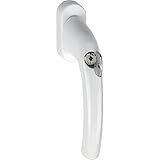 HOPPE Fenstergriff Tokyo - Sperrzylinder, 45 Grad, Vierkantstift 7 x 35 mm, 1 Stück, weiß,8156507