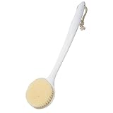 Körperbürste, Rückenbürste Badebürste mit Langem Griff, Duschbürste mit Borsten und Luffa, Dusche Bürste,Badebürste Mit Langem Stiel für Rücken Eincremehilfe, 2 in 1 Borsten Luffa Massagebü
