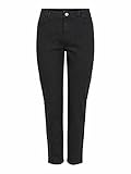 PIECES Damen PCKESIA MOM HW ANK JNS BL640-VI NOOS BC Jeans, Black Denim, M