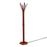 Gorillz® Molto Garderobenständer stehend kupferbraun (175 x 35 x 40 cm ) I eleganter Kleiderständer aus robustem Stahl mit 18 Garderobenhaken I Platzsparende Garderobe in schlichtem Desig