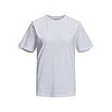 JACK & JONES Women's JJXX JXANNA SS Regular Every Logo Tee NOOS T-Shirt, Bright White/Print:Dusty PINK, XS