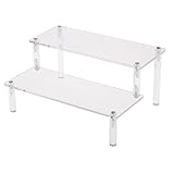 F Fityle Acryl Riser Display Regal für Figuren, Cupcakes Stehen für Tabelle, Kabinett, Arbeitsplatten 2 T