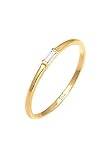 Elli PREMIUM Ring Damen Liebe Zart Dezent Edel Geo in 585 Gelbgold (14k) Top