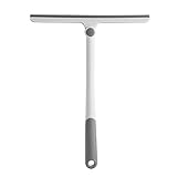 Duschabzieher Silikon Duschwischer 360 ° Drehbar Fensterabzieher Badezimmerwischer, Badezimmer Glasreinigung Fensterabzieher, Abzieher mit Selbstklebender Hak