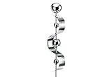 Kobolo Gartenstecker Gartenstab Edelstahl Silber Blumenstecker Dekostecker Snake 150