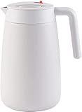 Wasserkocher - Gießen Sie Kaffee und Tee-Topf, schnelle Heizung, 1,6 Liter, for Küche, Haus und Büro, 304 Edelstahl, Behält Temperatur-Für 8HS, BPA-frei, Geschwindigkeit-Boil (Color : White1600)