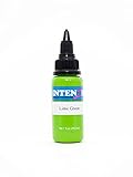 INTENZE Tattoo Farbe grün 30ml - Lime Green - Das Original:Farbecht&absolut steril -Tattoo Tinte vegan- Tattoo Ink für lebendiges permanent Tattoo,Stick&Poke - Tattoofarbe mit perfek