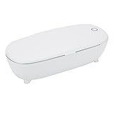 Eujgoov 450ml Porfessional Ultraschallreiniger, 46kHz Mini Waschmaschine für Schmuck, Ringe, Uhren, Brillen, Prothesen, Münzen, Utensilien, Kette(EU-Stecker AC200‑240V)