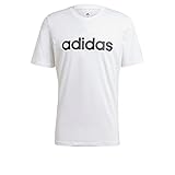 adidas Herren M Lin Sj T Shirt, Weiß Schwarz, L EU