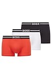 BOSS Herren Trunk 3P Organic CO Boxershorts, Open Red640, M