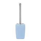 liushop Toilettenbürste Matt Keramik Toilettenbürste und Halter-Satz, Edelstahl Griff Austauschbare Bürstenkopf, kreatives Badezimmer Langer Griff Reinigungsbürste, Durable Tiefe Reinigungsbü
