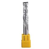 JIYAMI'EN EL Fräswerkzeuge 3.175/4/5/6/8/10mm 2 Flöten-Hartmetall-Endfräser-Werkzeug für Kompression Holzschneiderbit Endfräser (Dimensions : 4x17mm)