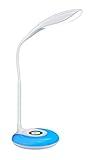 Reality Leuchten LED Schreibtischleuchte Krait R52781201, Kunststoff weiß, Fuß mit Farbwechsel RGB LED, inkl. 3.5 Watt LED