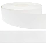 DecoMeister Kantenumleimer mit Schmelzkleber Melaminkantenumleimer Umleimer Bügelkante Dekor für Regalbrett Möbelbauplatte Furnier 40mm x 5m Kantenband Arktisch Weiß