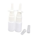 Yililay Nachfüllbare medizinische Nasensprühflaschen weiße Kunststoffpumpensprayer für Salzwasserwaschanwendungen 2p