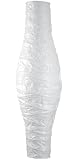 FHU Lampenschirm aus Papier, Papierschirm, Kompatibel mit IKEA DUDERO & Anderen Stehlampen, Ersatzlampenschirm für Stehleuchten, Papierdesign, Weiß, 117 cm H