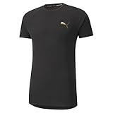 PUMA Herren Evostripe Tee T-Shirt, Schwarz, Gold, S