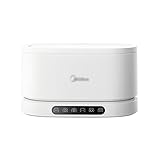 XYJNN Ultraschall- Schmuckreiniger 45KHz, 500ml Geräuscharme Kleine Ultraschall- Reinigungsmaschine Für Schmuck, Brillen, Uhren, Prothesenreinigung (Color : White, Größe : 116x126x205mm)