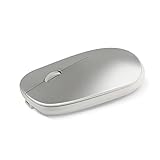 Kabellose Maus, wiederaufladbar, Bluetooth, leise (BT 5.0/3.0 + 2,4 G, kabellos), tragbare Maus, leicht, ultradünn, 2,4 G, 1600 dpi, mit USB-Empfänger für PC, iPad, Window, Mac, silberfarb