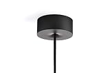 CANOMAG® Deckenbaldachin, LARGE, Formschöne magnetische Baldachin mit integrierte Zugentlastung, Ø10,7 CM - Polycarbonat Schwarz - Made in Germany