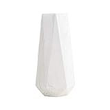 HCHLQLZ 30cm Weiß Marmor Vase Keramik Vasen Blumenvase Deko Dek