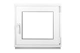 Kunststofffenster PVC Fenster Kellerfenster - 3 Fach Verglasung - 72x90 cm & 720x900 mm - Dreh Kipp - weiß - Premium (BxH 72x90 cm DIN Links)