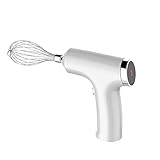 Hand-Schneebesen, kabelloser Haushalts-Schneebesen, Kleiner Rührstab mit USB-Ladegerät, elektrische Backwerkzeuge, Zubereitung von Sahnetorten in der Küche, 13,8 * 26,5 cm (White)