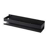 KES Duschablage Schwarz Duschregal Duschkorb Ablage Bad Dusche Aufbewahrung Wandregal Badezimmer Regal Badregal Edelstahl Wandmontage, BSC205S40B-B