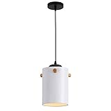 Deckenleuchter Lampe, Amerikanisch Modern White Metall Kronleuchter Home Deckenleisten Tischlampe Esstisch Wohnzimmer Deckenleuchte E27 Einzelne Kopf Einstellbar Esszimmer Hängen Dekorative Lamp