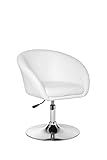 ADHW Lounge Sessel Relaxsessel Loungesessel -Cocktailsessel Sessel Stuhl Kunstleder Weiß
