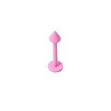 BodyJewelryonline Adult rosa Keramik beschichtet Labret Monroe mit Spike Ende 16ga-3/8(10mm) Edelstahl 316L - perfekt für Knorpel, Lippe & Monroe Piercing