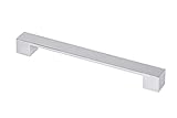 Gedotec Möbelgriff 192 mm Stangengriff eckig Türgriff Schrank - AUROA | Schubladengriff für Küche & Bad-Möbel | Griff mit Höhe 25 mm | Küchengriff Metall Chrom poliert | 1 Stück - Design Schrankg