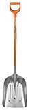 Fiskars Schnee- und Kornschaufel, Blattbreite: 31 cm, Aluminium-Blatt/Birkenholz-Stiel mit Kunststoff-Überzug, 1001637