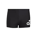 adidas Jungen Yb Bos Brief Badeanzug, Schwarz/Weiß, 9 Jahre EU