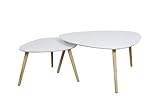 Couchtische Sofatisch 2er Set Beistelltische Wohnzimmertisch skandinavisch Kaffeetisch Satztisch für Wohnzimmer Schlafzimmer Minimalismus HWB06-HOL