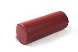 Schaumstoffrolle Nackenrolle Gymnastikrolle Lagerungsrolle Rolle aus Schaumstoff mit Bezug (Länge: 40cm Ø 11cm, Kunstleder Faro weinrot)