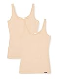 Skiny Damen Advantage Cotton Tank Top 2er Pack Unterhemd, Elfenbein (Skin 9622), 36