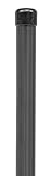 GAH-Alberts 617554 Zaunpfosten für Fix-Clip pro | für die Befestigung mit Einschlag-Bodenhülsen | zinkphosphatiert, anthrazit-metallic kunststoffbeschichtet | Länge 965 mm | Schellen-Ø 34