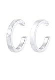 Elli Ohrringe Damen Earcuff Set Organic Basic Blogger Bi-Color in 925 Sterling Silber Verg